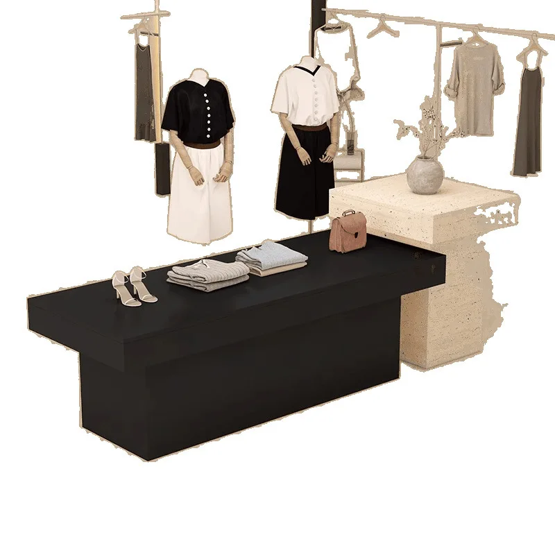 Clothing store Nakajima Taidong stone pattern display table shopping mall women's clothing store display cabinet shoe bag