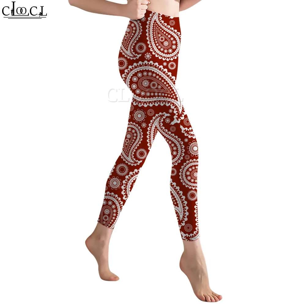 Cloocl harajuku casual feminino legging vermelho perris vortex padrão 3d impresso calças femininas calças de yoga correndo leggings sem costura