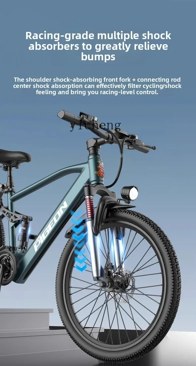 Rower elektryczny górski TQH Flying Pigeon, terenowy, dla dorosłych, męski i damski, z baterią litową, pojazd elektryczny.