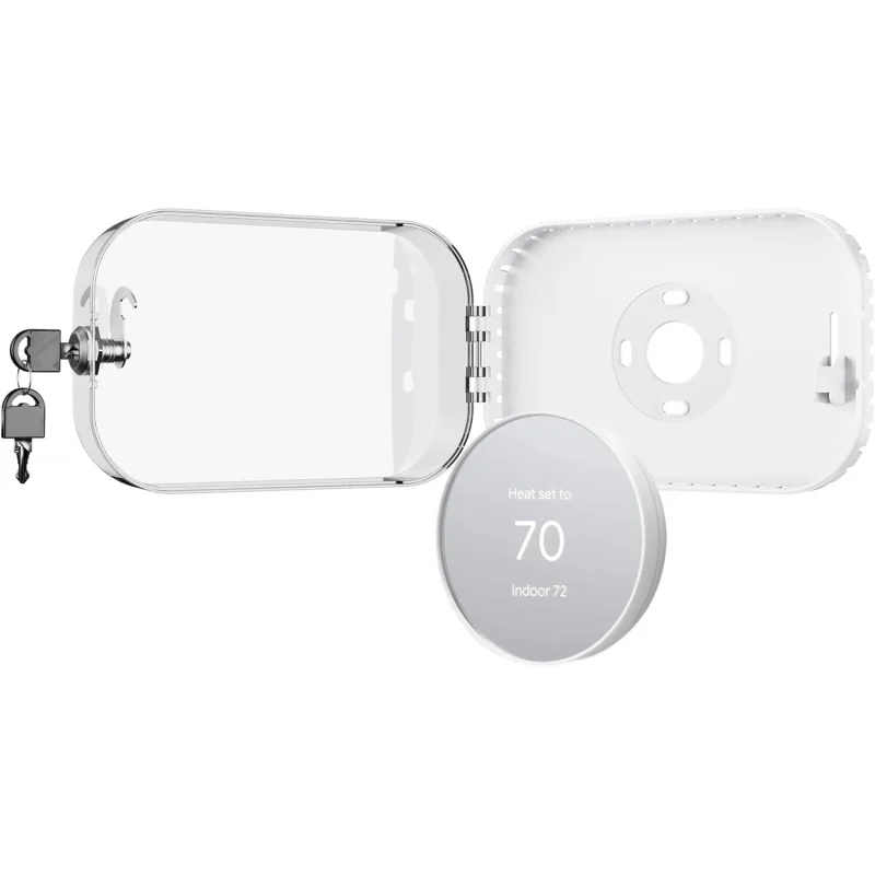 لوحة حائط ترموستات 2 في 1 مع صندوق قفل ومتوافقة مع ملحقات Google Nest 2020، AC