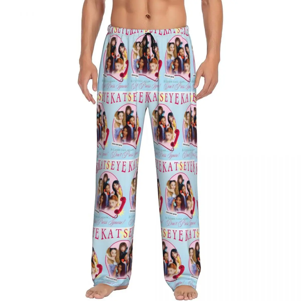 مخصص K-Katseyes بيجامة السراويل الرجال الفتيات مجموعة ملابس خاصة صالة النوم قيعان تمتد مع جيوب #1