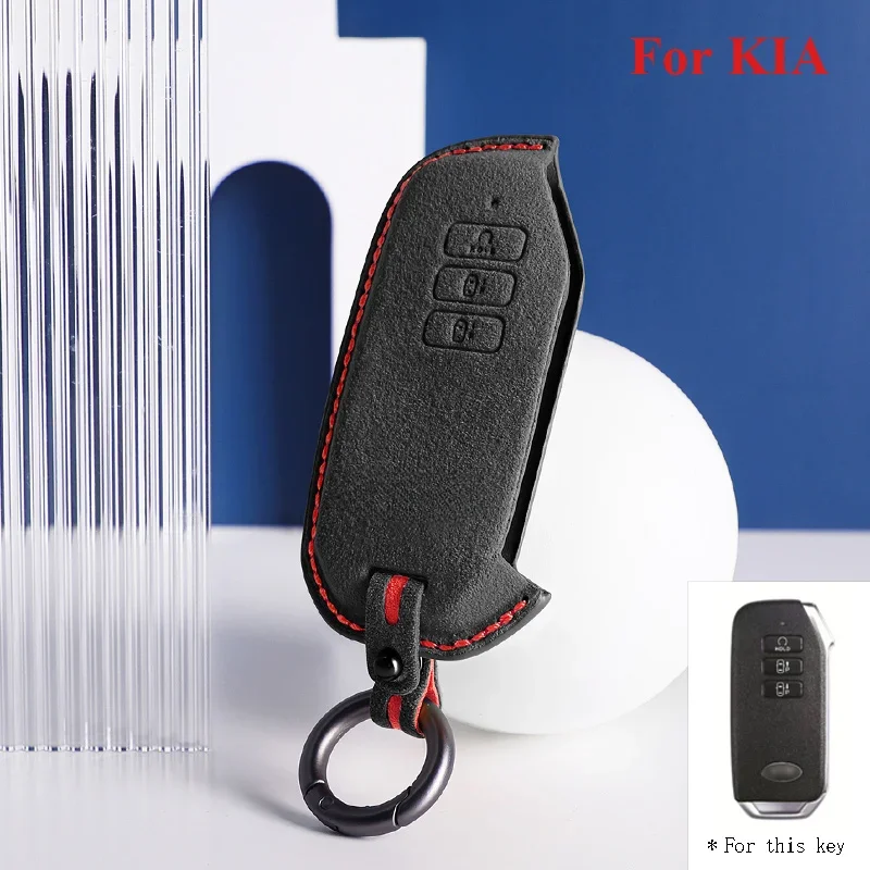 

Top Suede 7 Buttons Car Remote Key Case Cover For Kia Sorento MQ4 2020 2021 2022 EV6 K8 V6 for Kia Sportage 2023 Car Key Shell