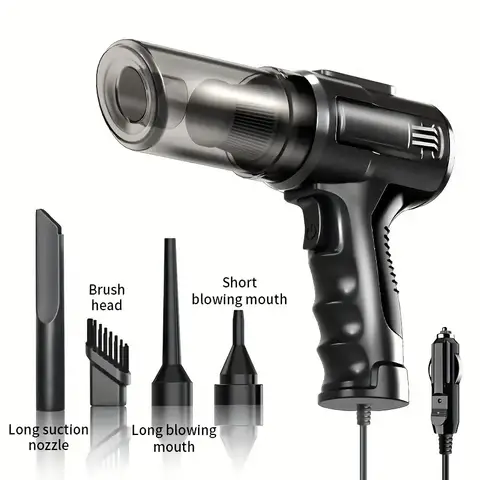 1 Wired Handheld Vacuum Cleaner, 12V Cigarette Lighter Power Supply, 100W High-Power Portable Car Mini Vacuum Cleaner
