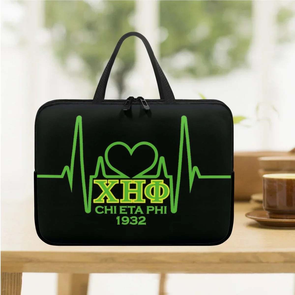 Chi Eta Phi Sorority Heartbeat Luxury Designer Casual Tote Briefcase High Quality Laptop Sleeve Fashion Girls Tablet Bag Handbag