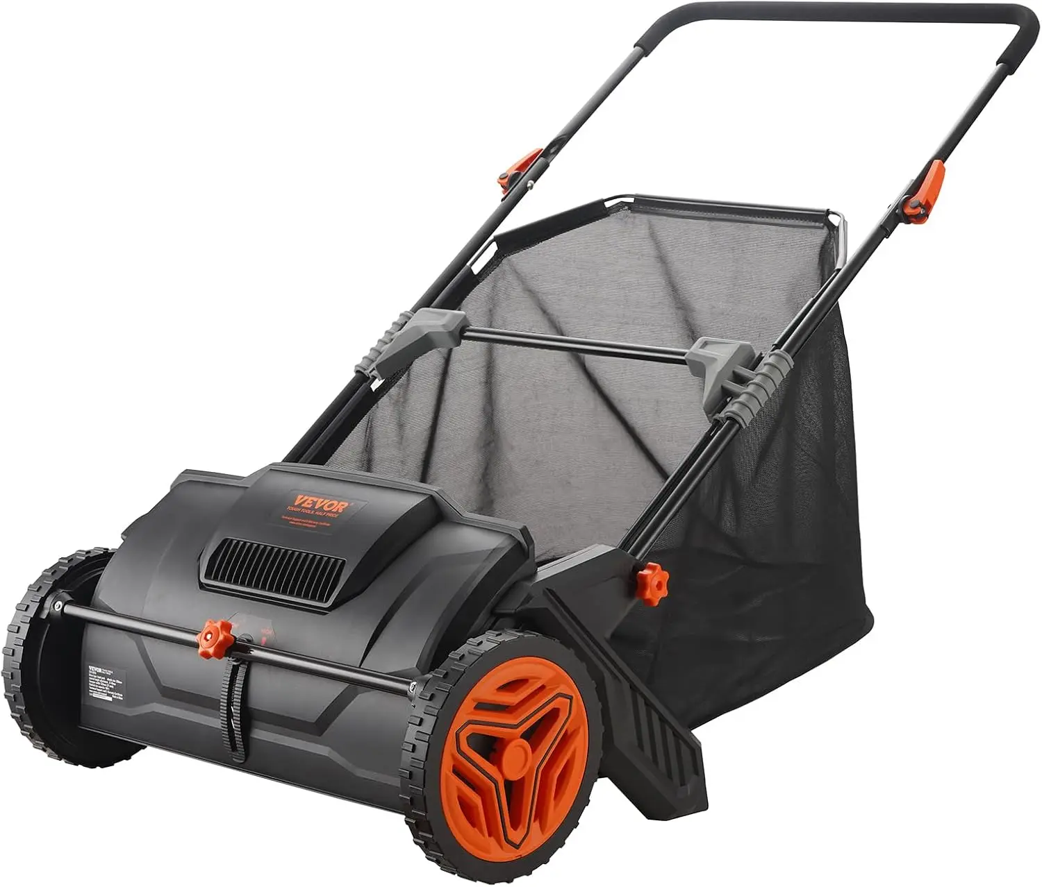 Push Lawn Sweeper,21-inch Leaf & Grass Collector,Strong Rubber Wheels & Heavy Duty Thickened Steel Durable to Use