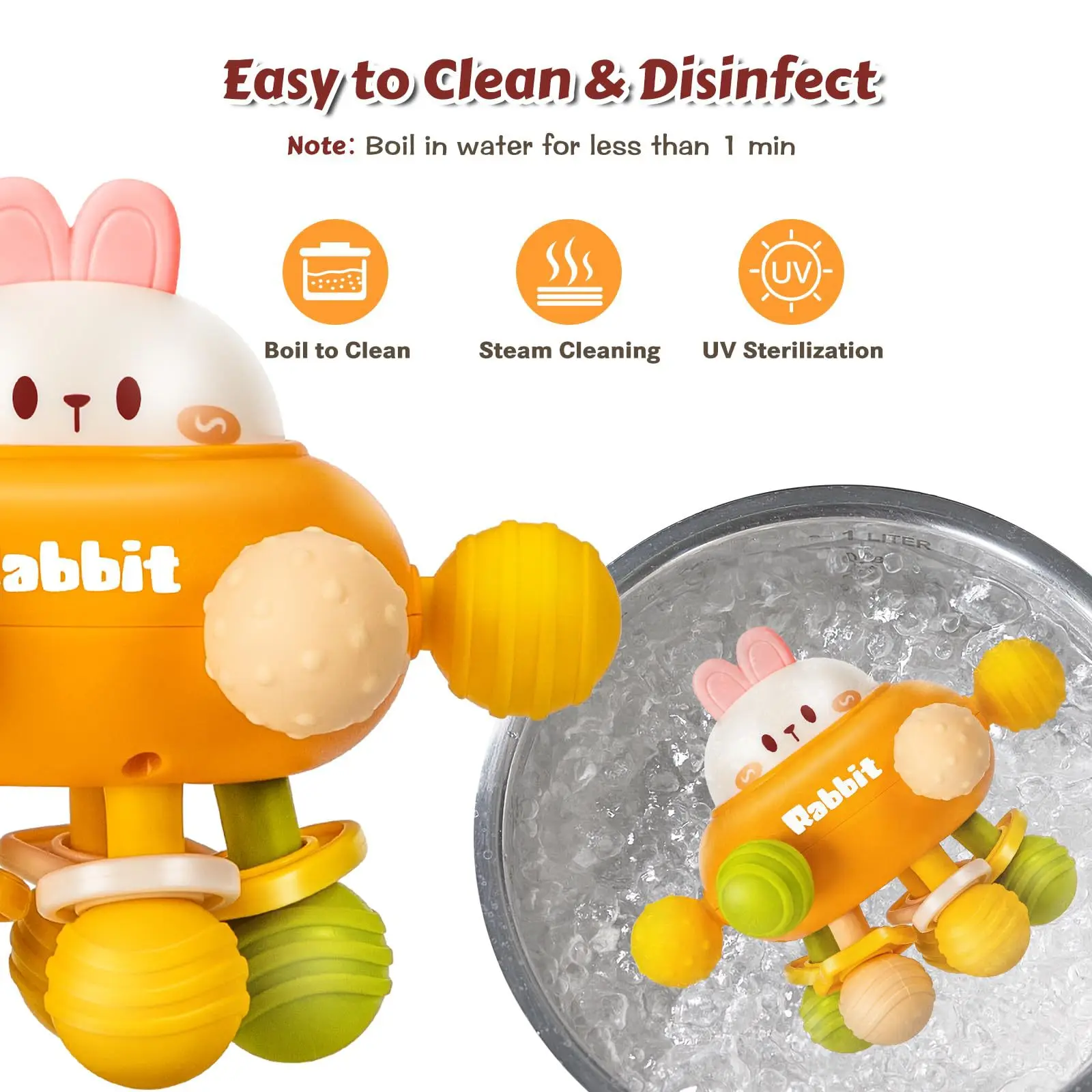 ألعاب التسنين للأطفال ألعاب مونتيسوري الحسية خشخيشات استيعاب الكرة لعبة سيليكون للرضع ألعاب تطوير النشاط للأطفال #6