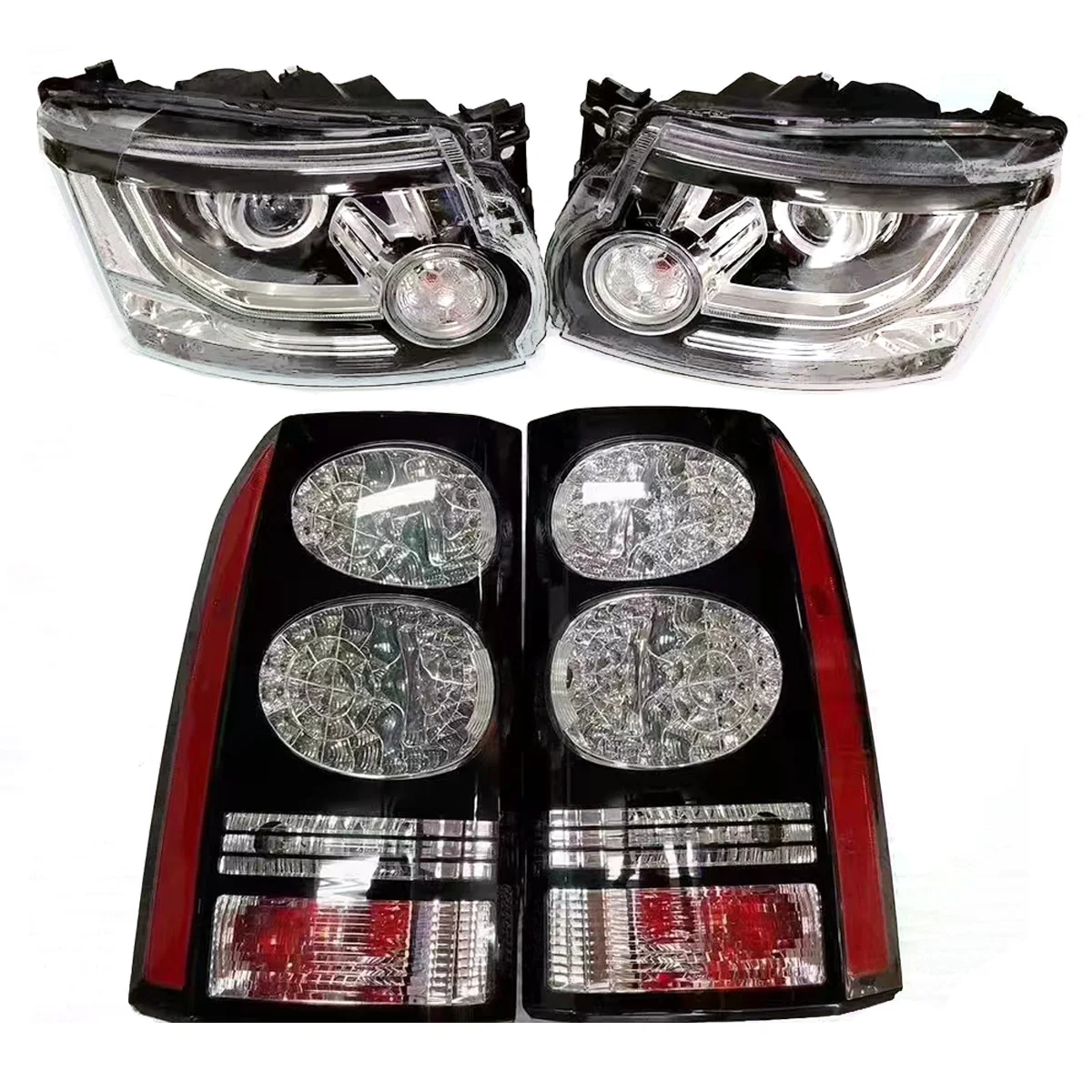 Upgrade To 2014 discovery 4 bumpers Body Kit For Land Rover discovery 3 2009-2013 include headlight taillight.