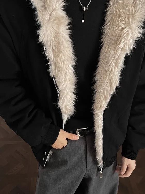 

Куртка Plus Size 300 Pou в американском уличном стиле, осенне-зимняя, с капюшоном и меховым воротником, Mountain Eagle, утепленная, модная, легкая