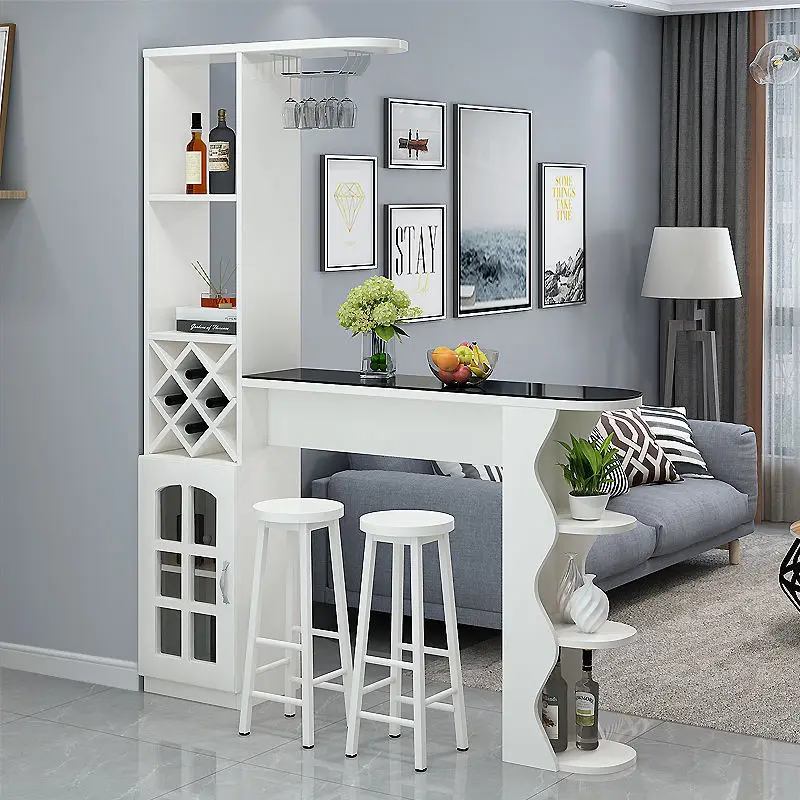 Modern simple European-style home bar counter wine cabinet integrated table, simple multi-functional living room partition