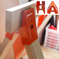 2Pcs Sawhorse Bracket, Durable & Easy Metal Brackets for Creating Sturdy & Reliable Sawhorses Woodworking Table Bracket Tools