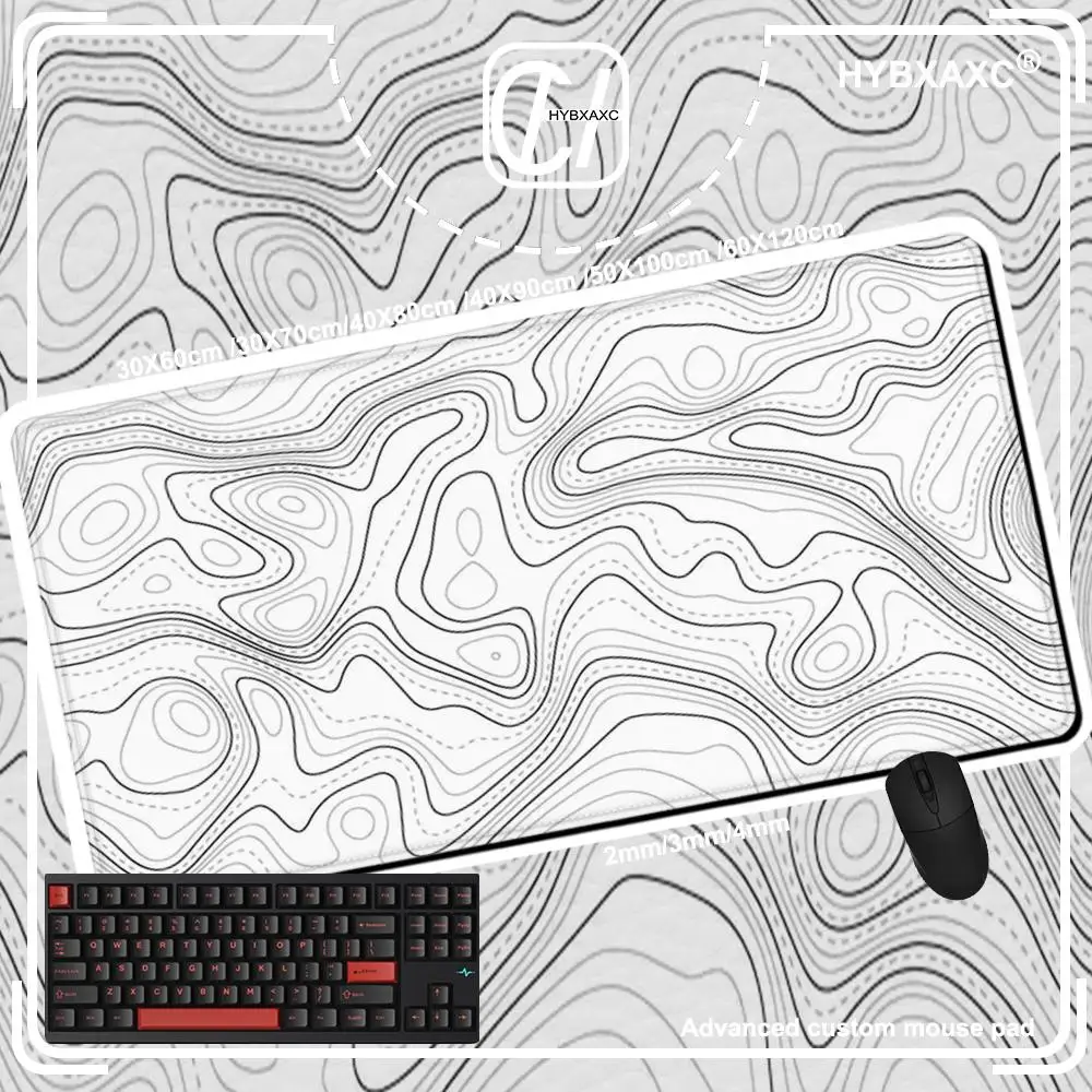 

Белый коврик для мыши, милый HD настольный коврик, расширенные коврики для игровой клавиатуры и большой черный коврик для игровой мыши 90x40 см XXL