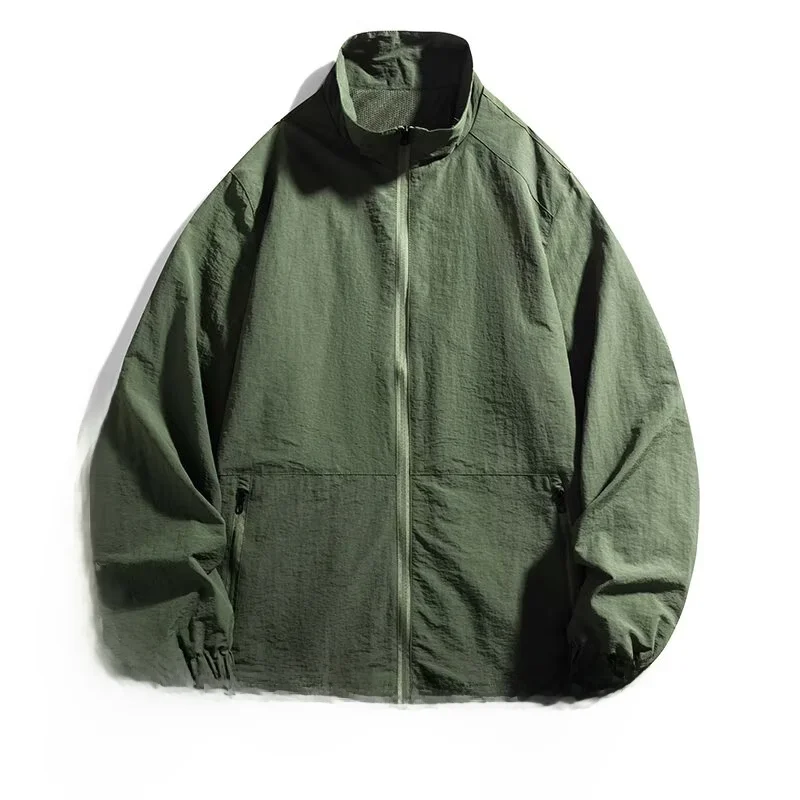 

Высококачественная мужская весенне-осенняя куртка с воротником-стойкой, износостойкая повседневная одежда на молнии из полиэфирного волокна...