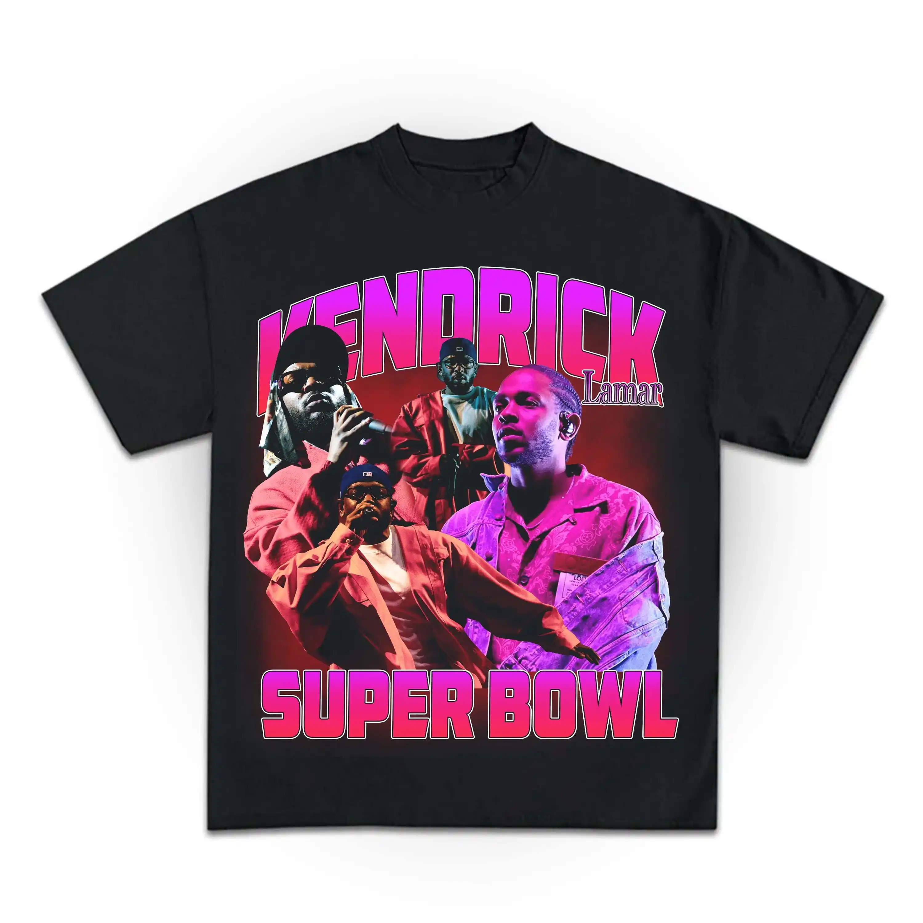 Kendrick Lamar camiseta Vintage superbowl 90S Usher Rap Hip Hop Fan