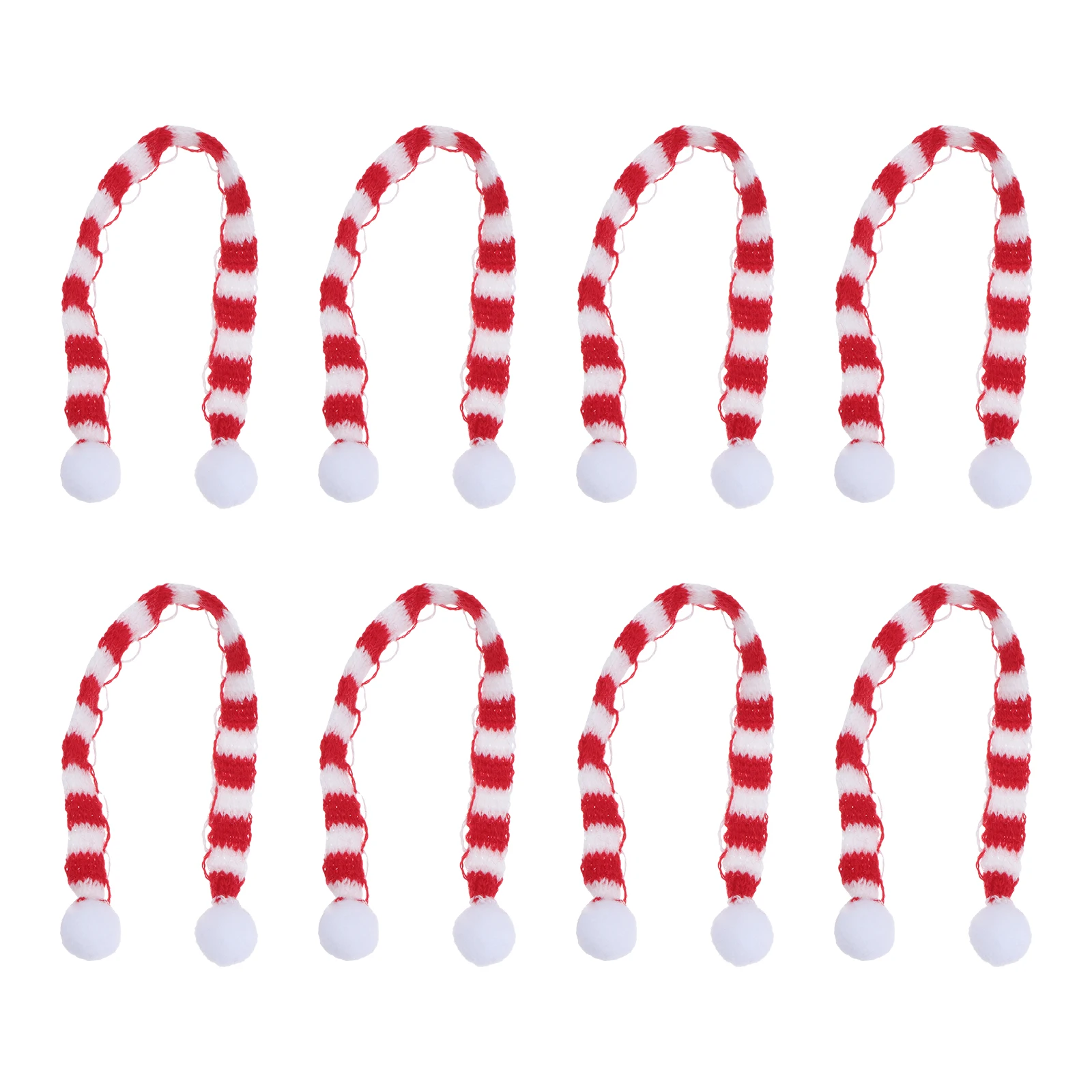 

8 Pcs Pet Scarf Christmas Decor Mini for Ball Knitted Neckerchief Scrarf Little Bottle Decorative