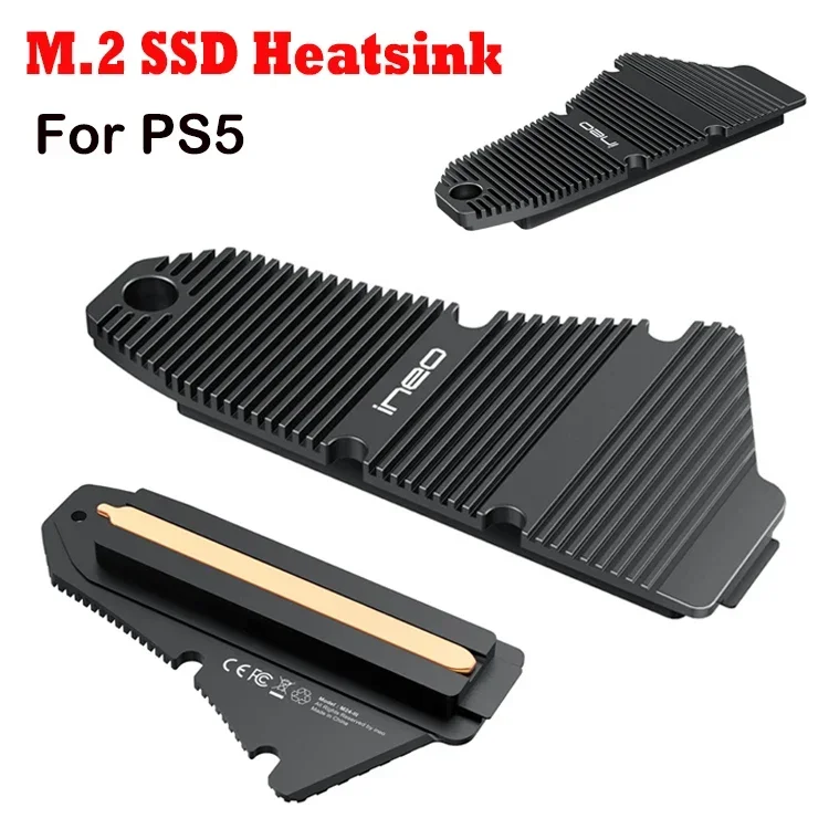 

for PS5 M.2 NVMe SSD Heatsink Radiator with 4pcs Thermal Pad Aluminum Cooler Cooling Heat Sink for PlayStation 5 Game Accessory