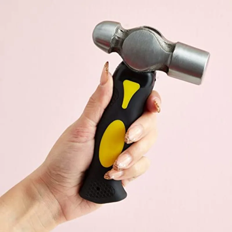 

Black Steel Head Metal Stamping Hammer, Heavy Duty Durable Hand Tool for Jewelry Making Solid Shockproof Strike Mallet