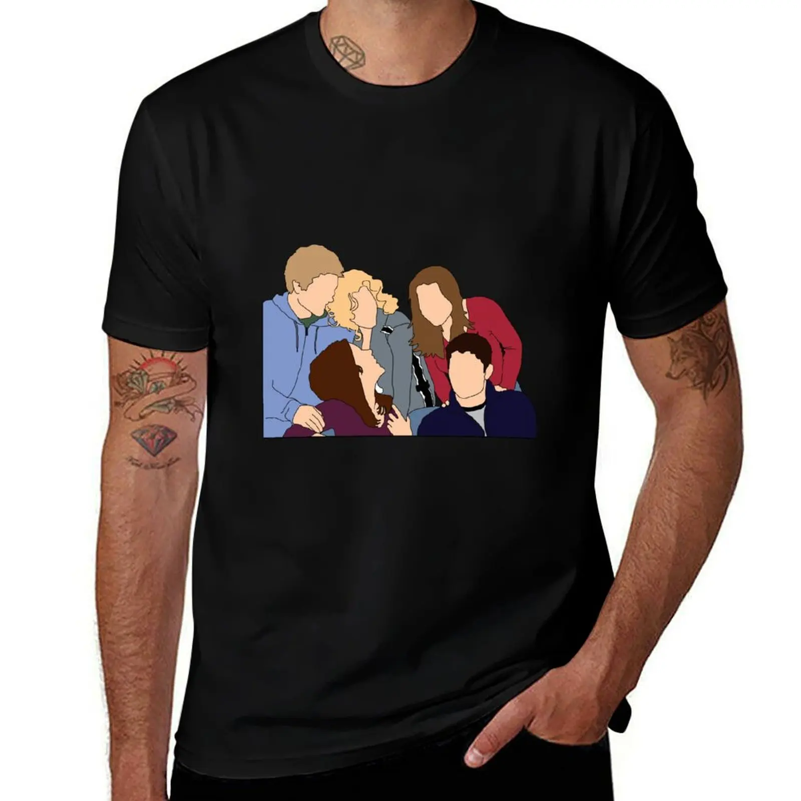 One Tree Hill Cast Group Graphic T-Shirt man t shirt summer T-Shirt