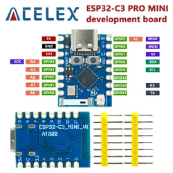 Placa de desarrollo ESP32-C3 PRO MINI, módulo de chip ESP32-C3FH4 integrado, placa de desarrollo WiFi Bluetooth