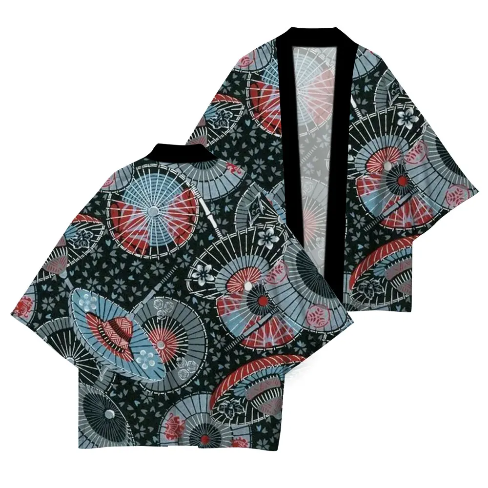 Japanese Kimono Japanese Traditional Clothing New Summer UV Protection High Quality Casual Loose Kimono Crane Pattern XXS-4XL