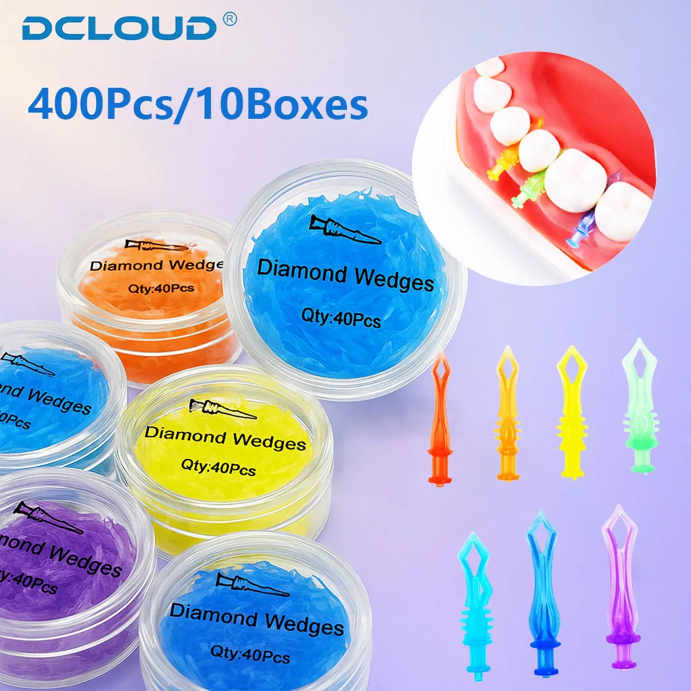 

10 Boxes Dental Diamond Wedges Disposable Adaptive Interdental Teeth Gap Composite Restoration Materials Dentistry Accessories