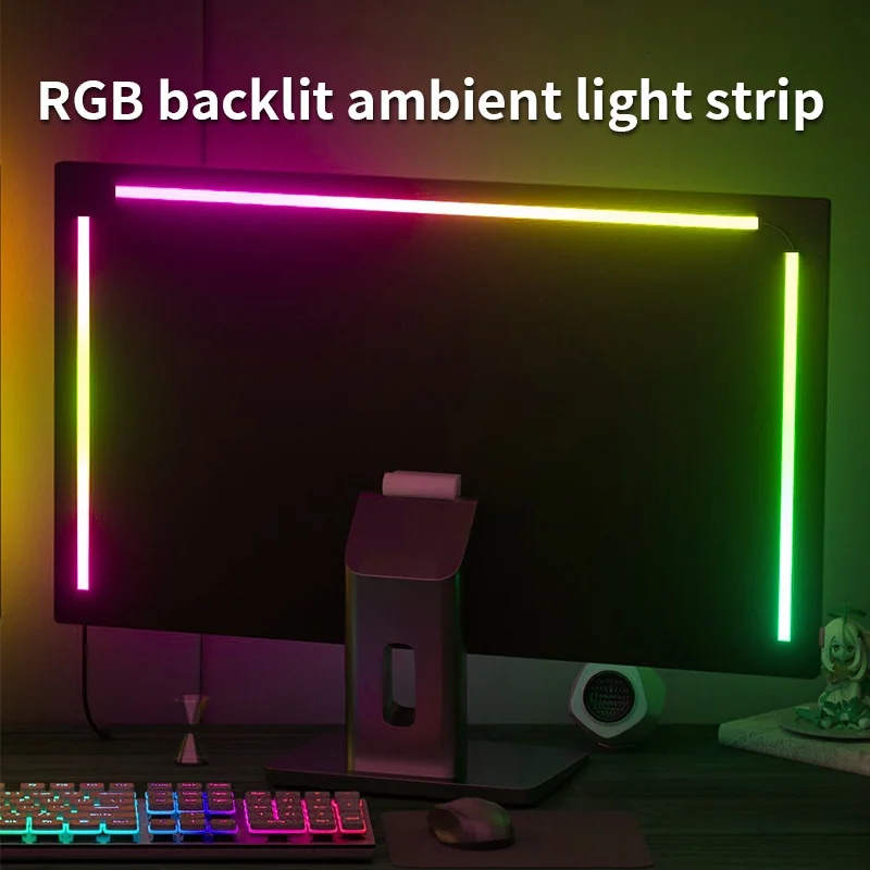 

RGB LED Strip Lights USB Powered with Adhesive for E-sports Room Christmas Gifts Backlight Decor Computer desk night light