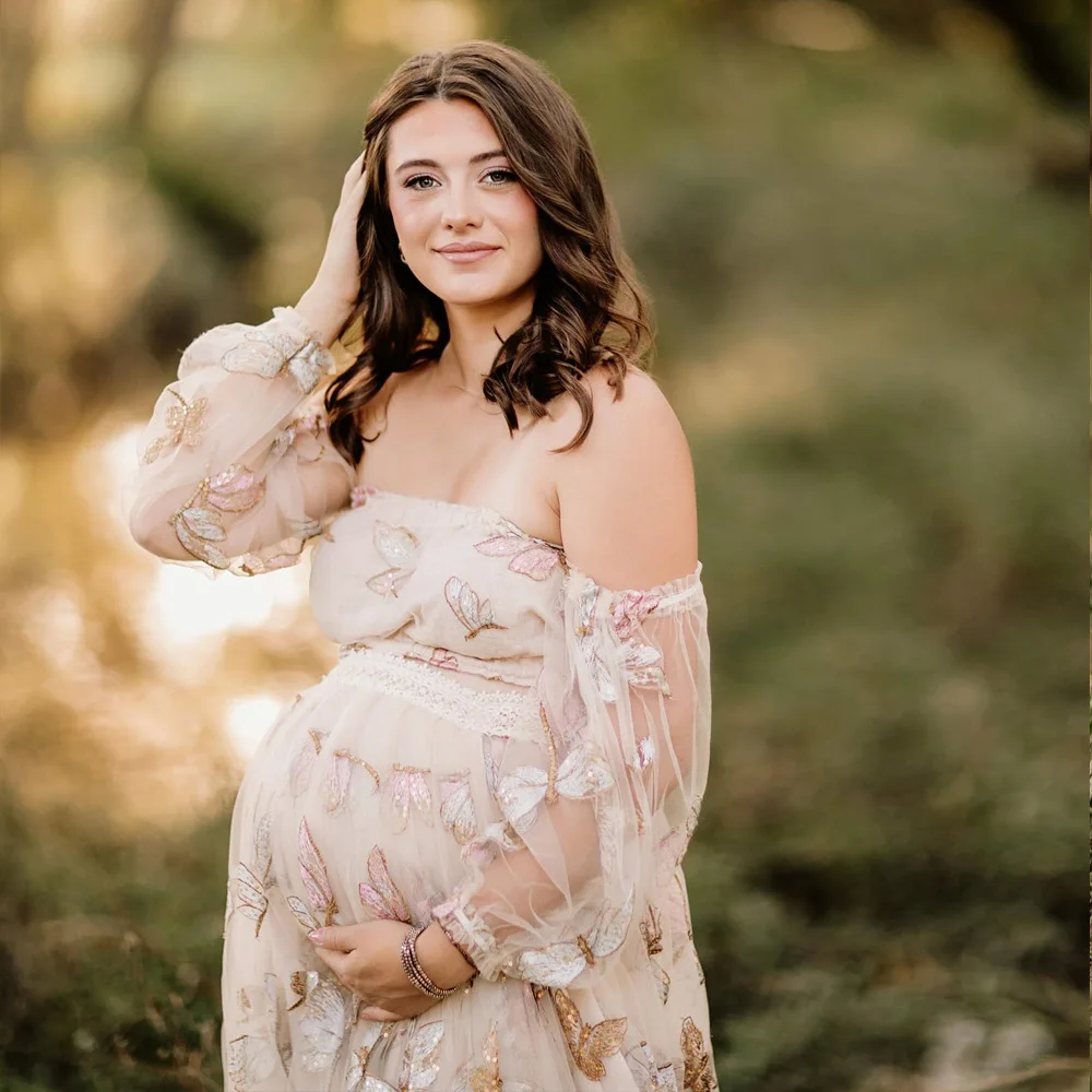 women elegant maternity dresses for baby shower Angel Maternity Roxy Lace Baby Shower Dress