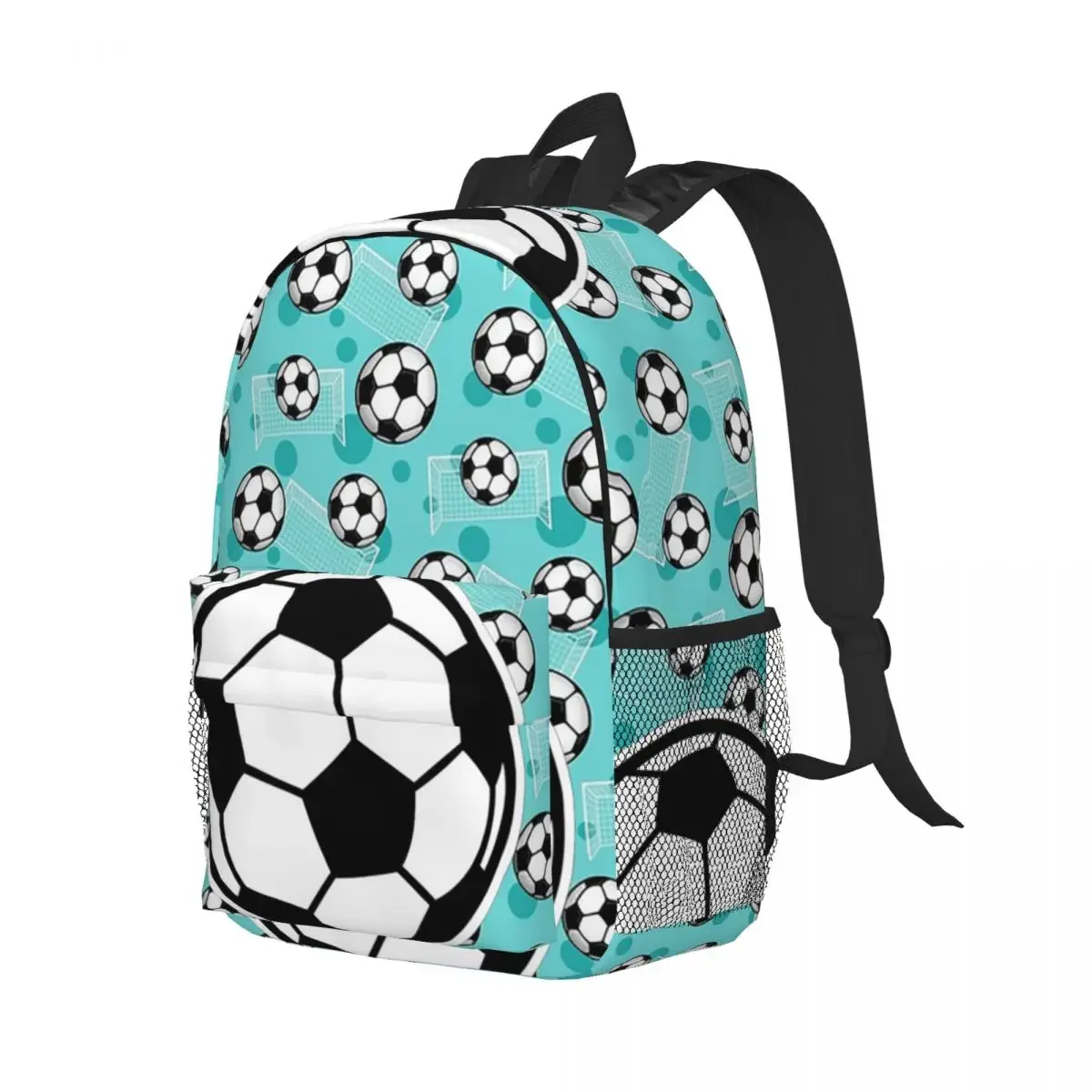 Soccer Ball Football Icon Backpacks Boys Girls Bookbag Cartoon Students School Bags Travel Rucksack Shoulder Bag Large Capacity