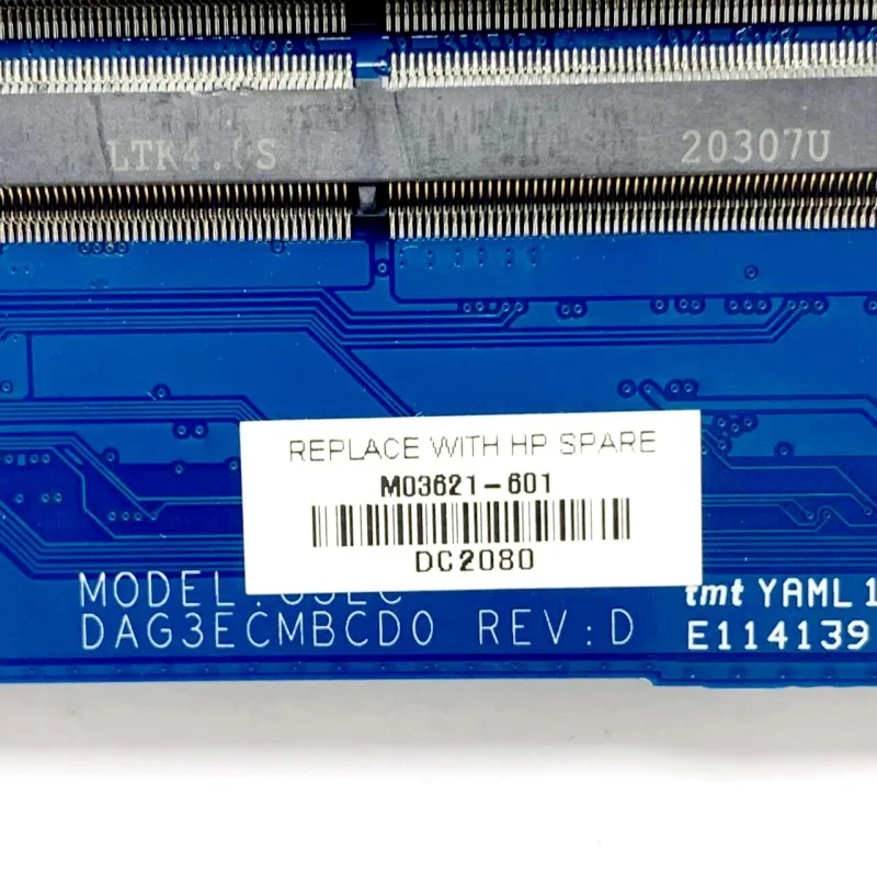 Laptop Motherboard para HP, M03621-601, M03621-501, M03621-001, DAG3EMBCD0, W, R7, 4800H CPU, N18E-G1-B-KD-A1, RTX2060, 100% testado