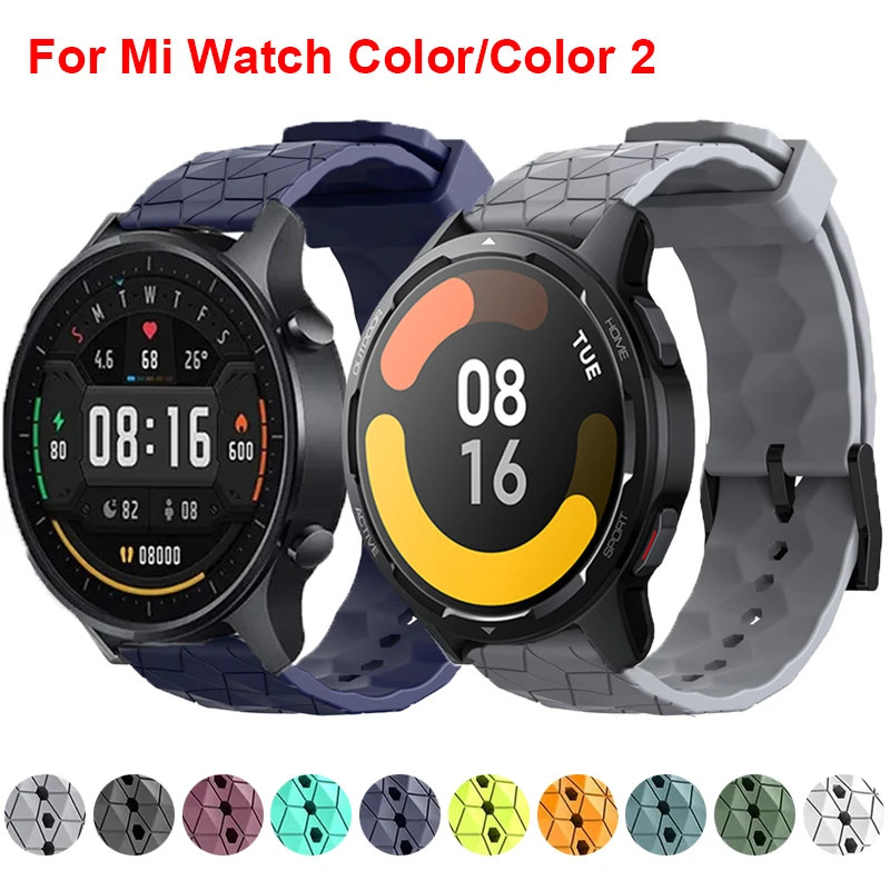 22mm Silicone Band Strap for Xiaomi Mi Watch Color 2 Replacement Bracelet For Mi Watch Color Sport Wriststrap Stylish Watchband