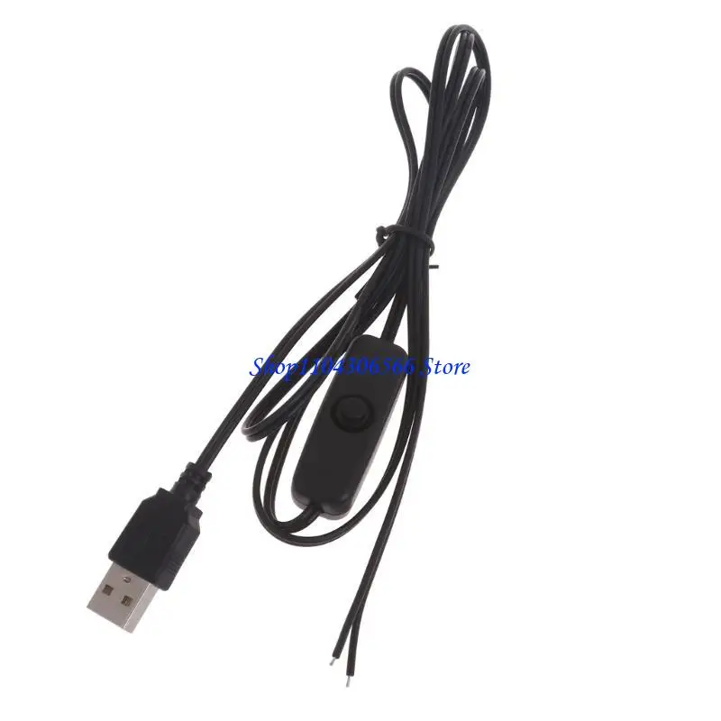 02dd-usb-diy-Паяльный-зарядный-кабель-для-светодиодных-фонарей-5-В-черный