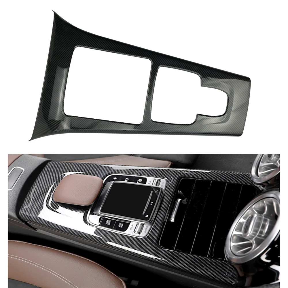 

For A-Class W177 A180 A200 A220 A250 CLA C118 CLA250 2020+ Gear Shift Panel Cover Trim Frame ABS Carbon Fiber Look