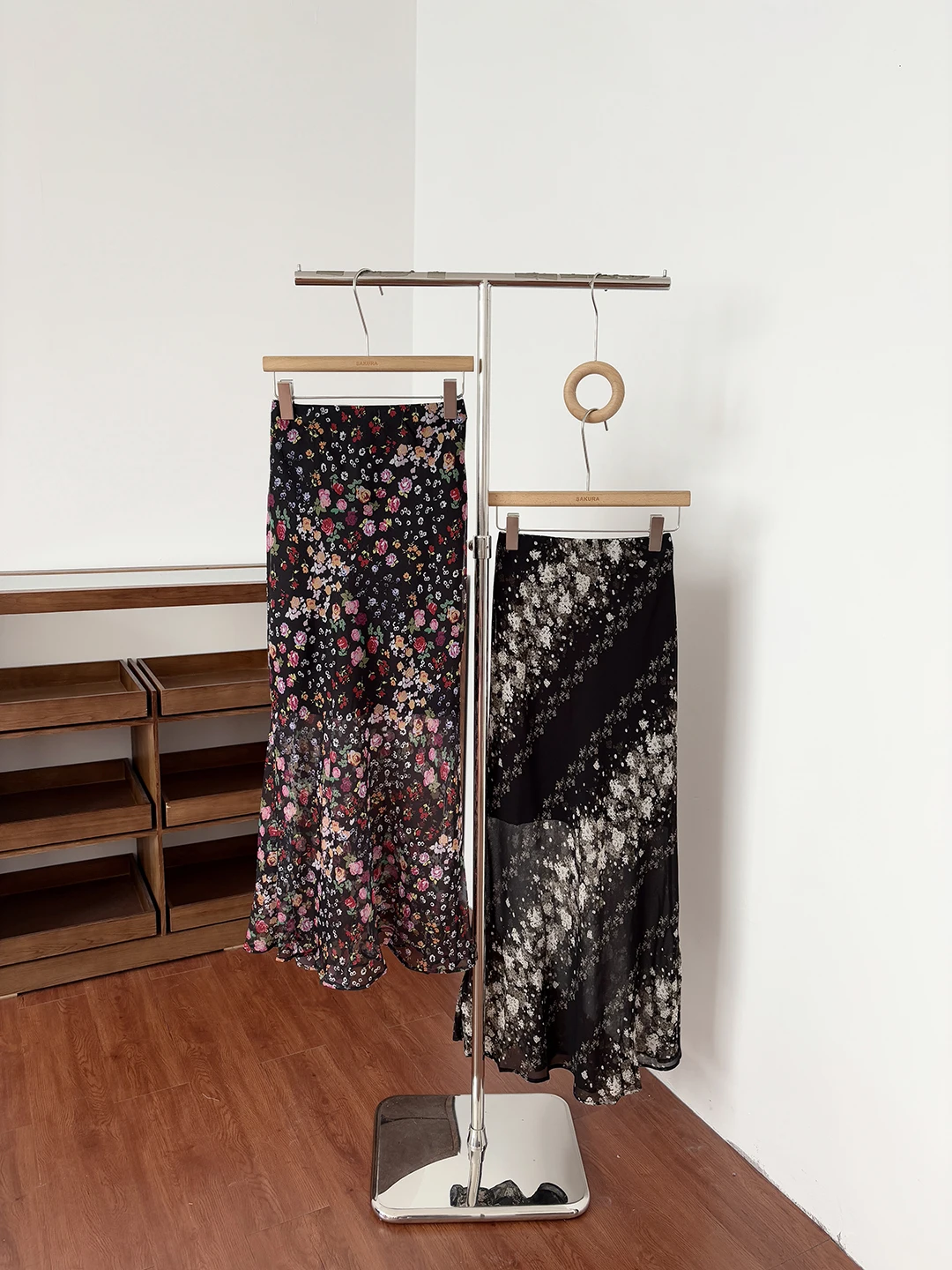 

Floral Fish Tail Half Skirt High Waist Women's Summer Slimming Black Long Skirt Bodycon Half Skirt A-Line Skirt Polyester Fiber