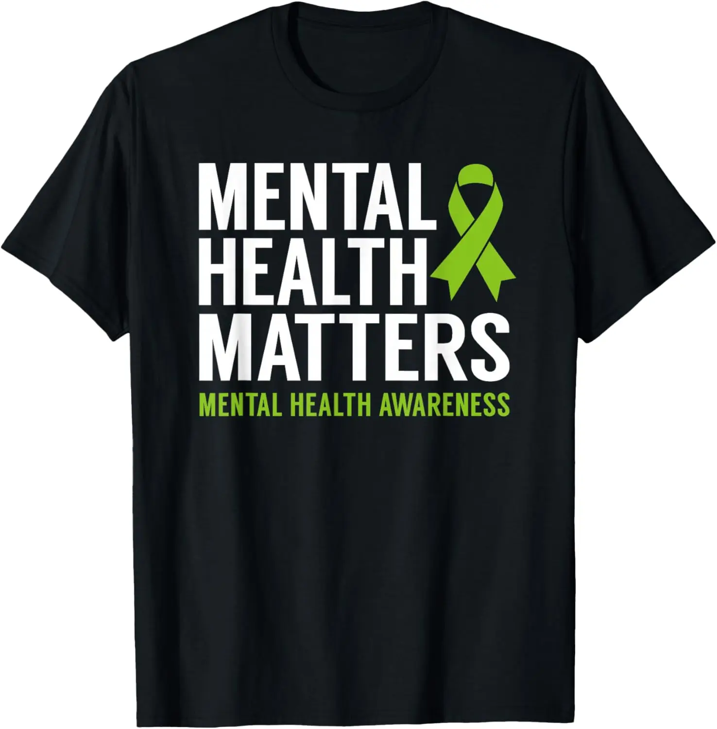 Matters Men Women Kids Mental Health Awareness T-Shirt 100% Cotton Trendy Y2K Short-Sleeve Tee – Soft, Quick-Drying, & Moisture-Wicking; Ideal for Sports or Casual Wear; Great Gift for Christmas or Halloween.