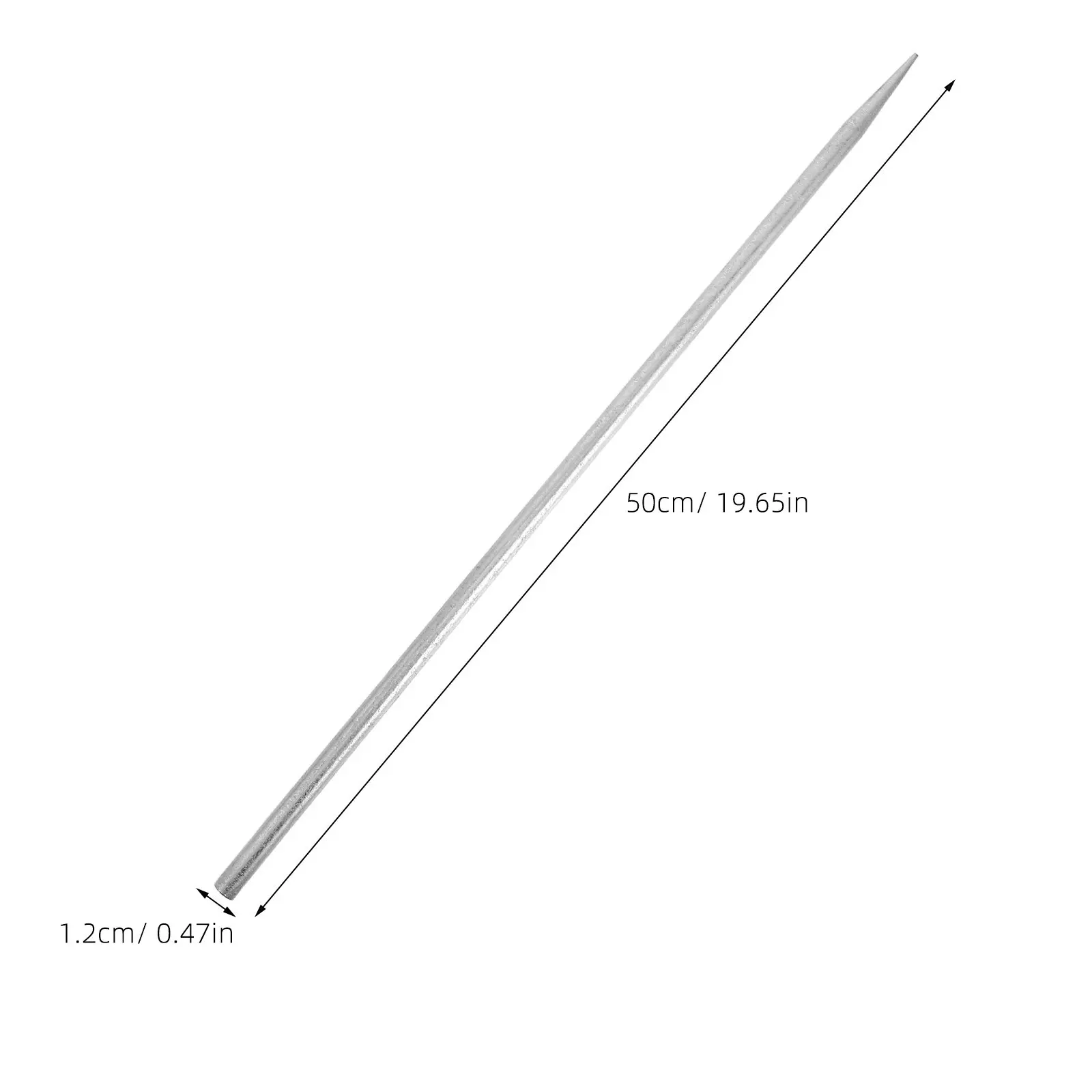Weather Resistant Galvanized Grounding Rod Straight Metal Electrical Ground Rod for Fence Antenna Grounding System Home