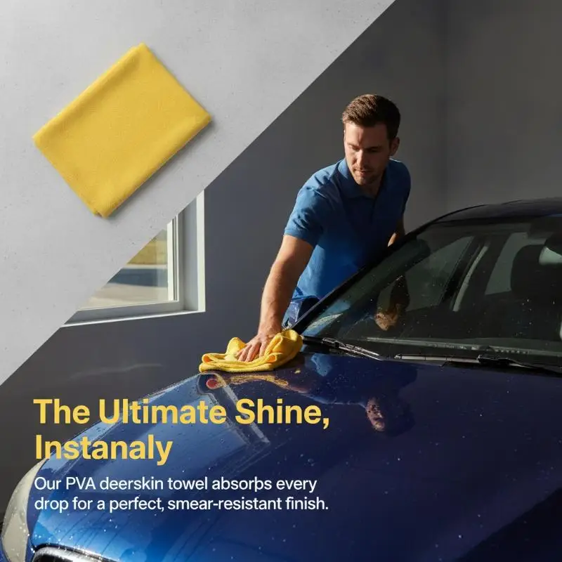 Multicolor Super Absorbent Lint Free Chamois Car Cleaning Cloth Reusable Quick Dry Towel for Bathroom Mirror Glass Cleaning