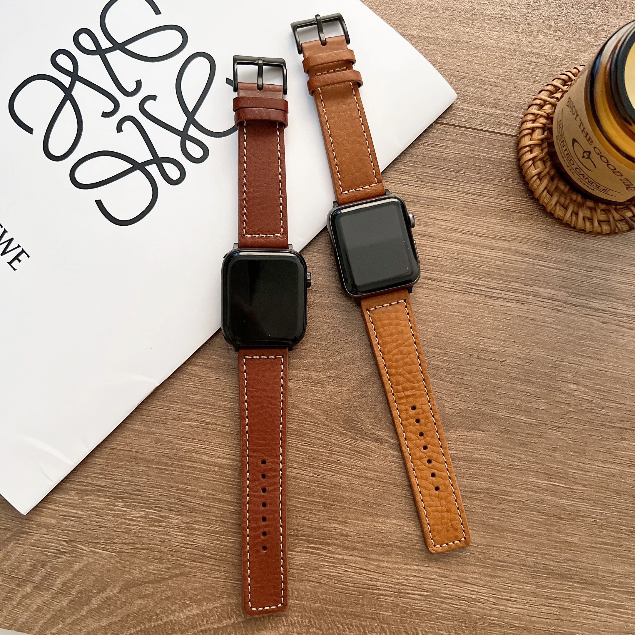 

Ремешок кожаный для Apple watch Ultra, высококлассный деловой браслет в стиле ретро для iwatch 6 5 4 SE 44 мм 40 мм 42 мм, 49 мм 8 7 45 мм 41 мм