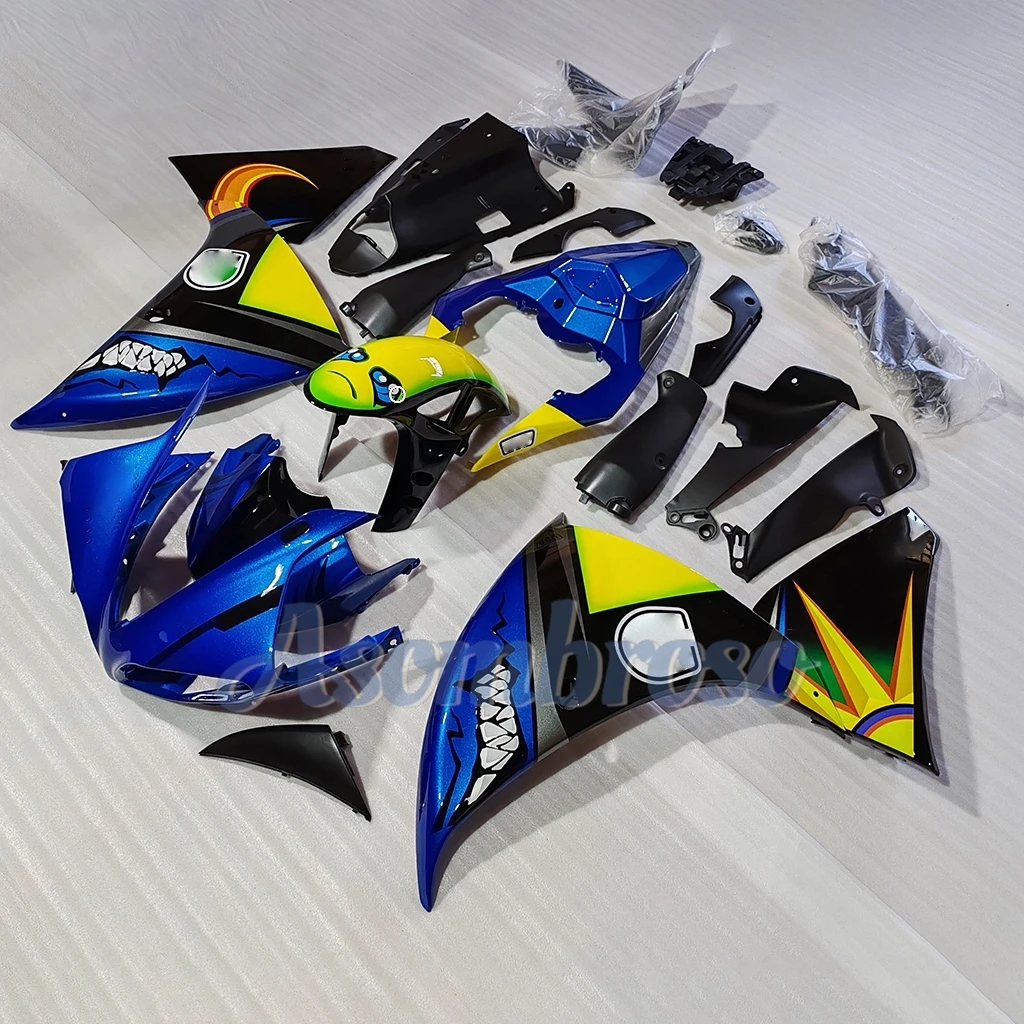 For YZF R1 09-14 Plastic Shell Fairing kit YZF1 2009 2010 2011 2012 2013 2014 Shark Stickers Moto Racing Bodywork Set