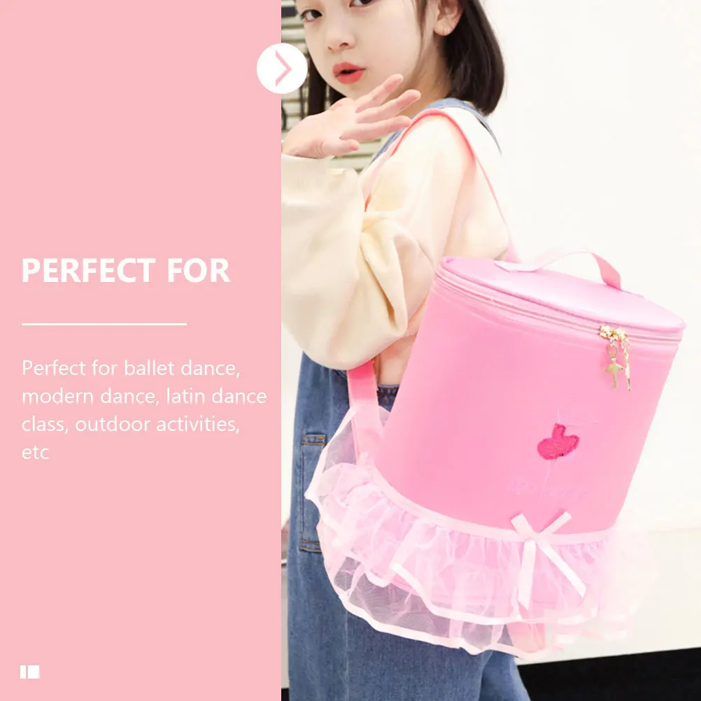 

Ballet Dance Backpack for Girls Nylon Fabric Large Capacity Adjustable Strap Ballet Schoolbag Latin Dance Storage Bag