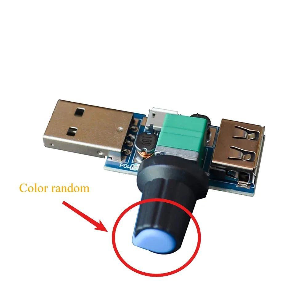 Mini USB Fan Governor Wind Speed Controller Air Volume Regulator Cooling Mute Multi Function Fan Speed Switch Module DC 5V