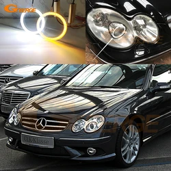 For Mercedes Benz CLK CLASS W209 C209 A209 CLK500 2003-2009 Xenon HD Ultra Bright LED Angel Eyes Halo Rings Kit Day Light