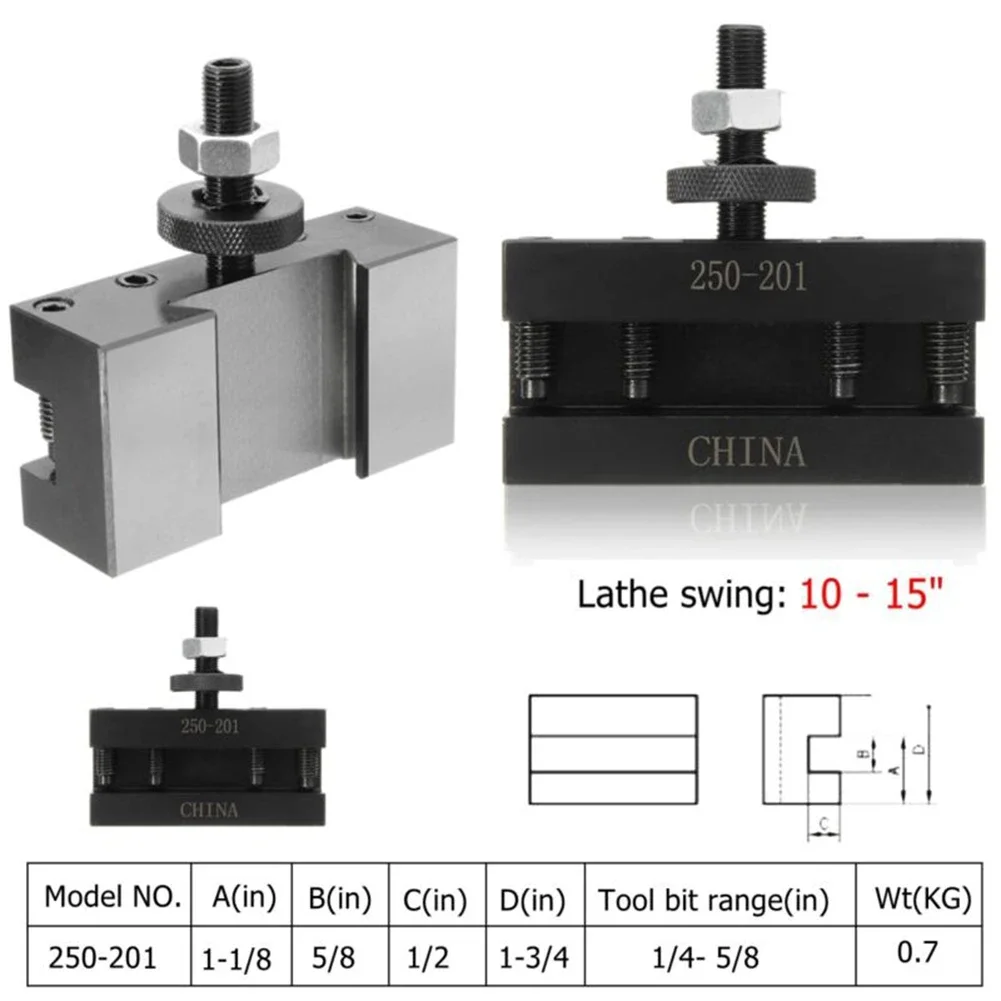 Imagem -05 - Suporte para Ferramentas 10 15 80x75x25 mm Bxa Preto No.250 Oficina de Torneamento e Revestimento de Aço de Troca Rápida de 201 Postes