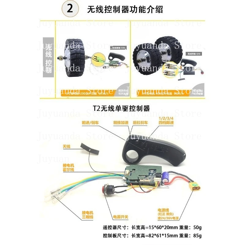24V DC brushless gear wheel motor 8 inches, low speed, high torque, robot, tableware, tools, track, electric vehicle
