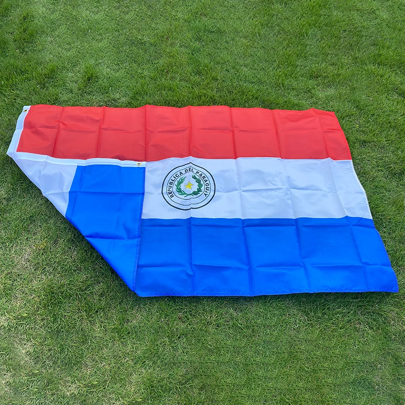 aerlxemrbrae flag   Paraguay flag Banner  90*150cm Hanging Paraguay National flag