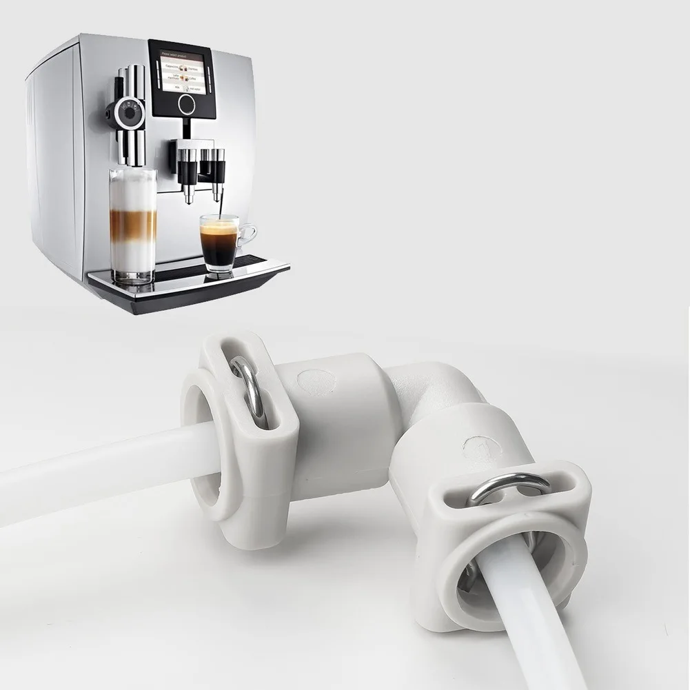 L Shape Connector 2.5*2.5cm Coffee Machine Connector 90-degree Angle Design Broad Compatibility Easy Installation Kit