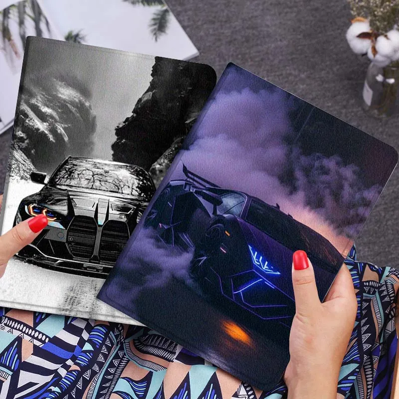 

Neon Black Sports Car Gift Tablet Case For Lenovo Xiaoxin Legion Pad Tab Pro GT Y700 Gen4 2 11 P11 M10 K10 3rd Plus Gen