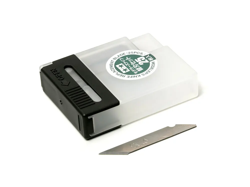 Tamiya 69943 Modeler's Knife Blue w/Replace Blade 25pcs 74075 for Assembly Model Craft Tools Hobby DIY Cutter