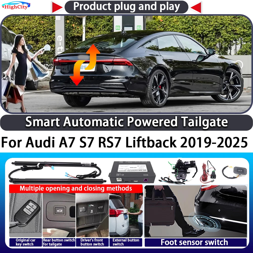 

For Audi A7 S7 RS7 Liftback 2019-2025 Smart Automatic Powered Tailgate Key Control Trunk Lift Close Kit Electric Power Tailgate