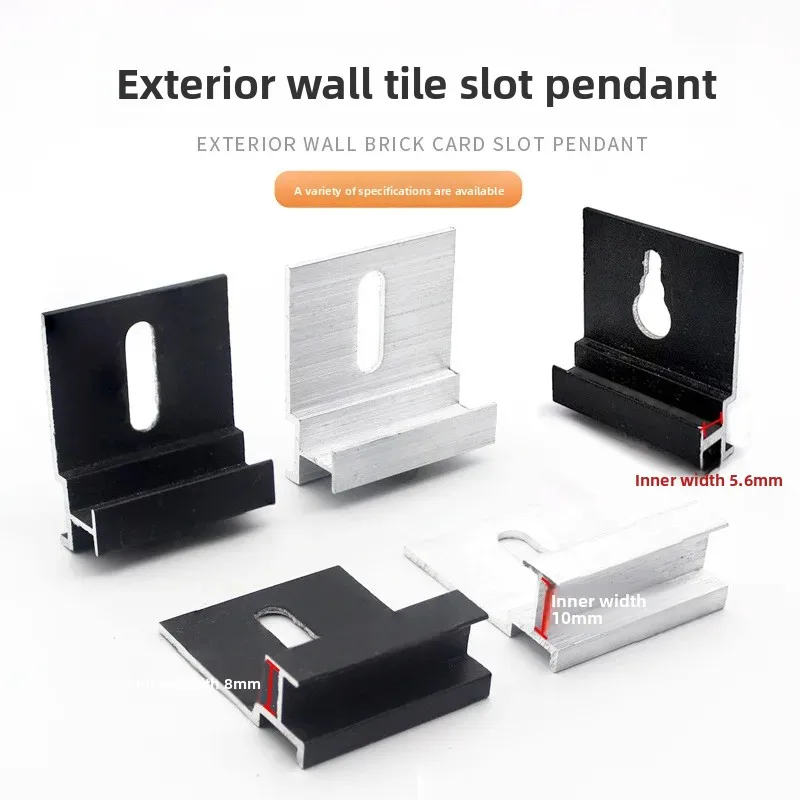 50pcs Ceramic Tile Hanging Fastener External Wall Thin Brick Fixing Clip Groove Buckle Tile Anti Falling Hook Hardware Fittings