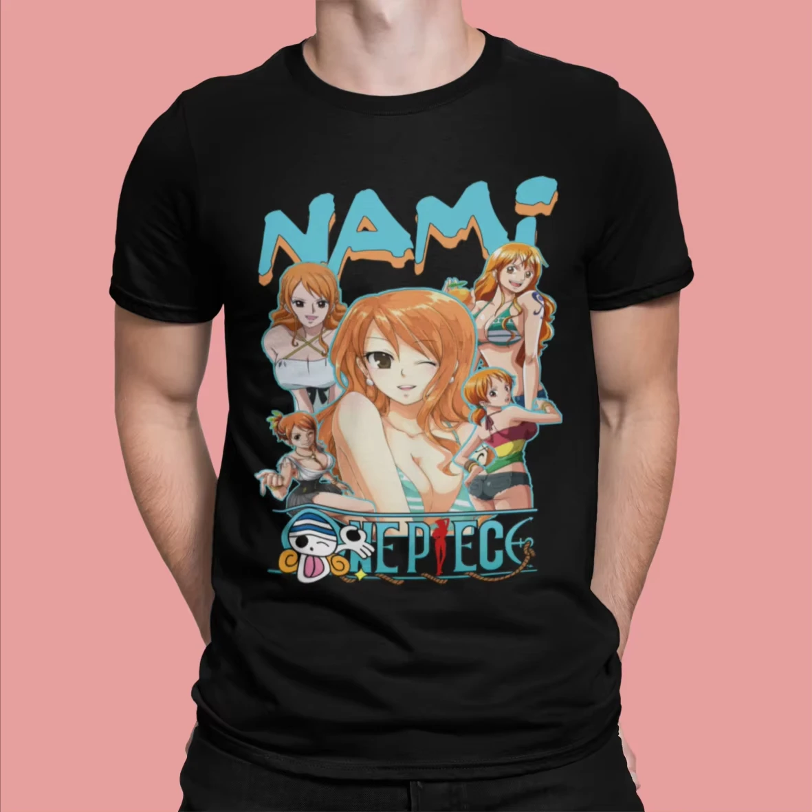 One Piece Anime Nami Printed T-shirt Men's and Women's T-shirt Men's Top Sports T-shirt Men's T-shirt Summer Tee 2026 New