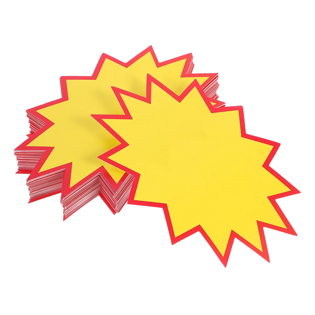 

300Pcs Blank Sale Tags Star Burst Price Labels for Retail Sales Signage Shop Window Display Yard Sale Merchandising